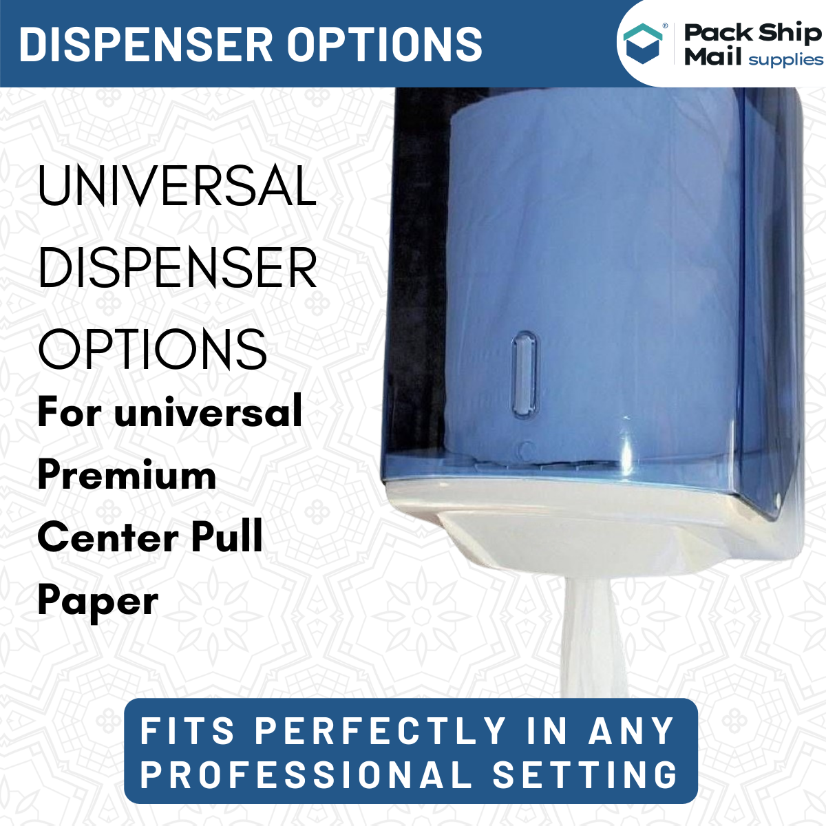 Six-roll case of premium center pull paper towel rolls.