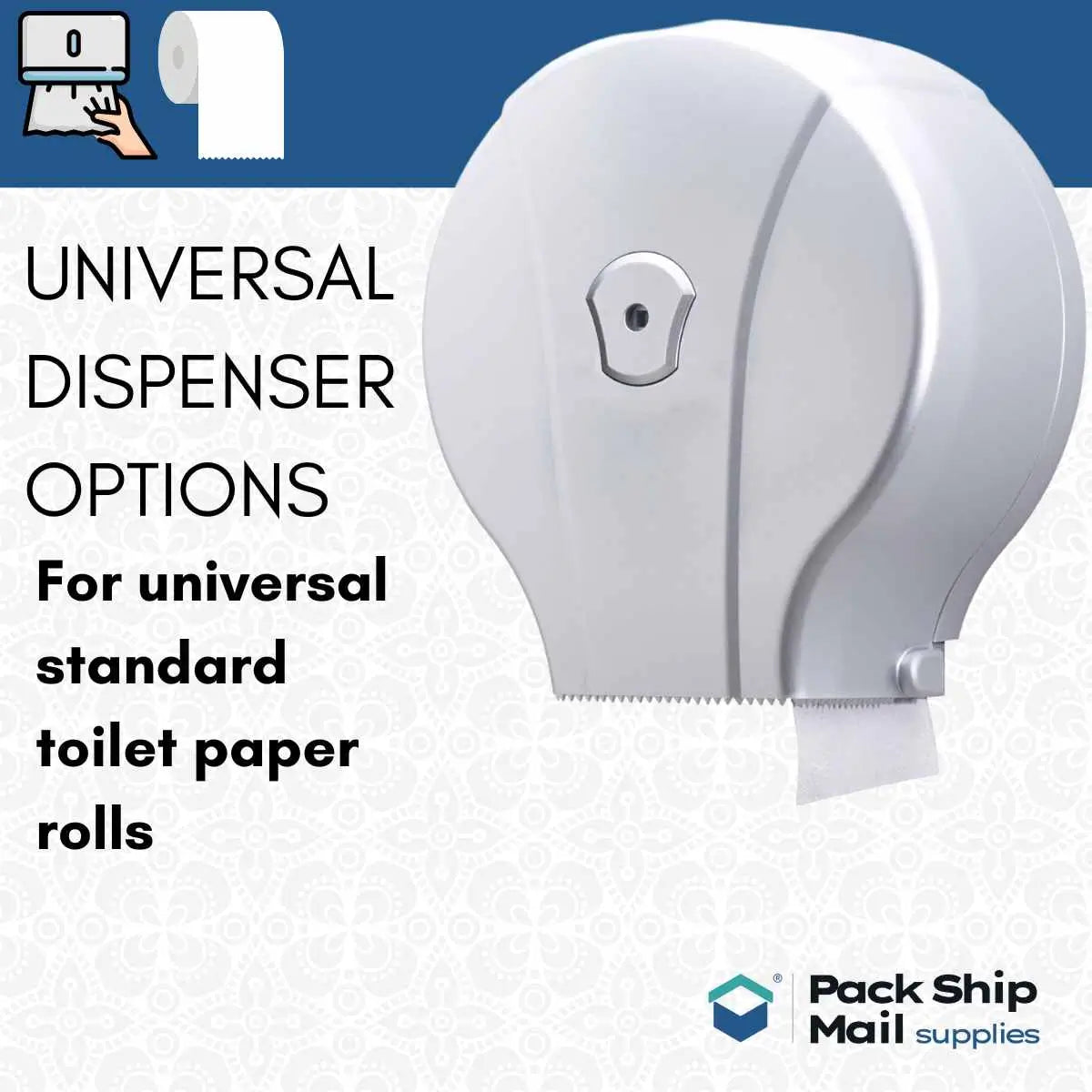 Pack of 12 bathroom tissue mini jumbo rolls neatly packaged in a case.