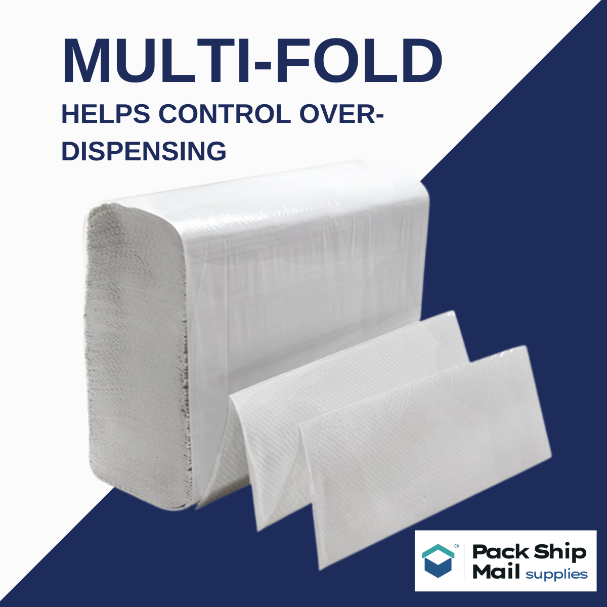 White multifold paper towels, sold in a case of 16 packs.