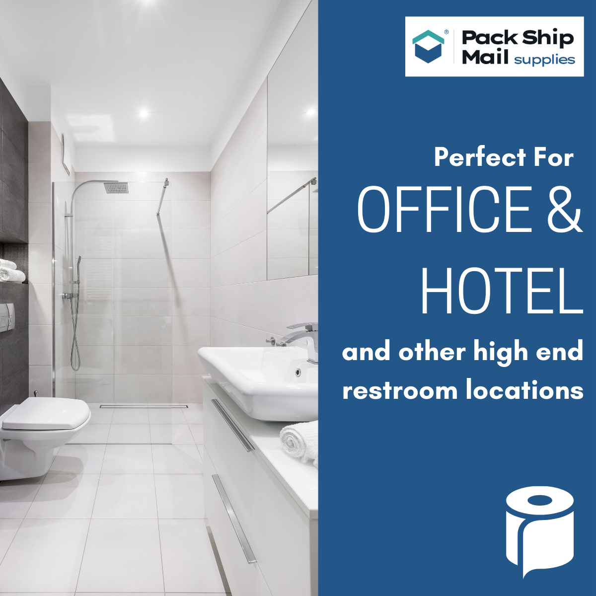 Six rolls of white hardwound paper towel, packaged together in a case.