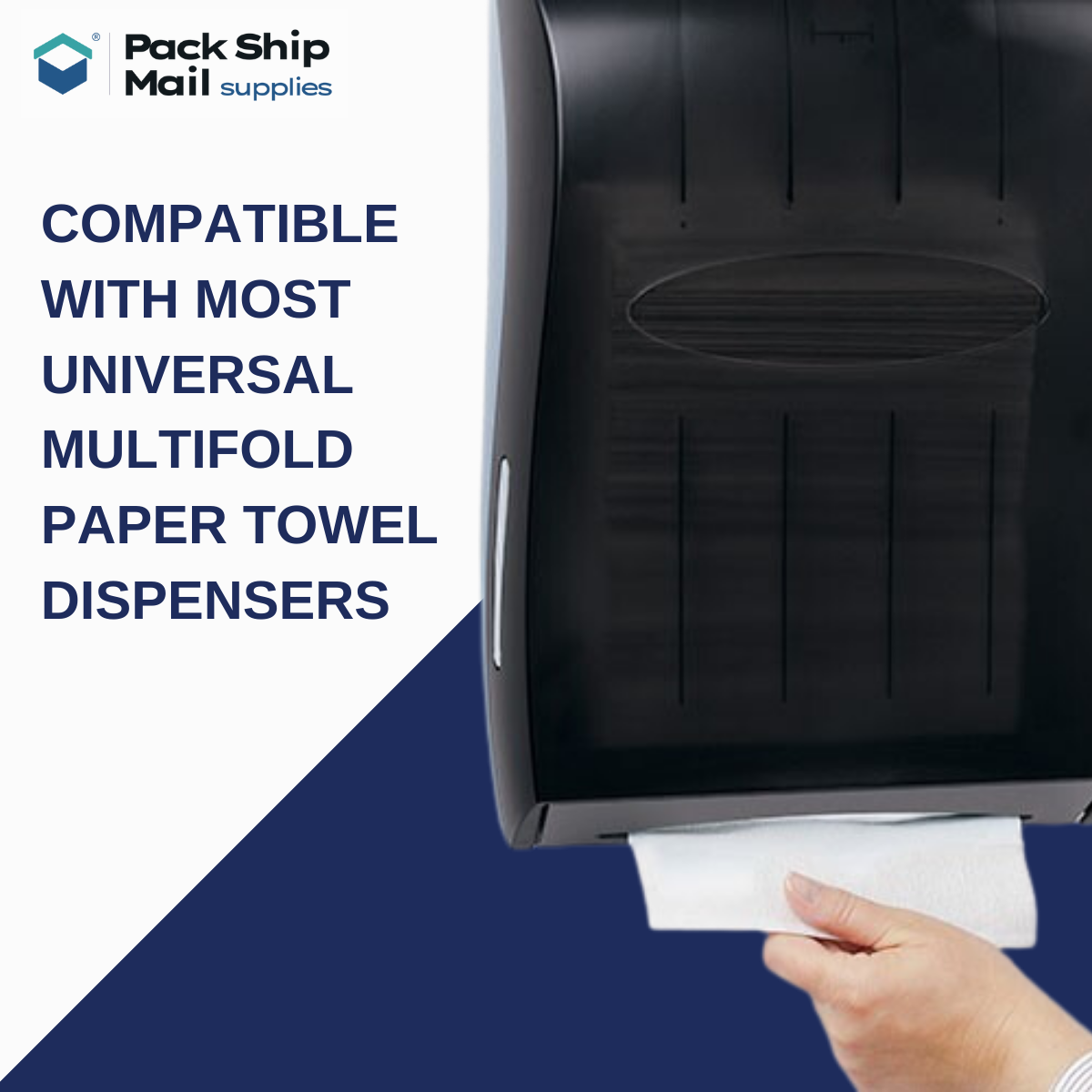 White multifold paper towels, sold in a case of 16 packs.