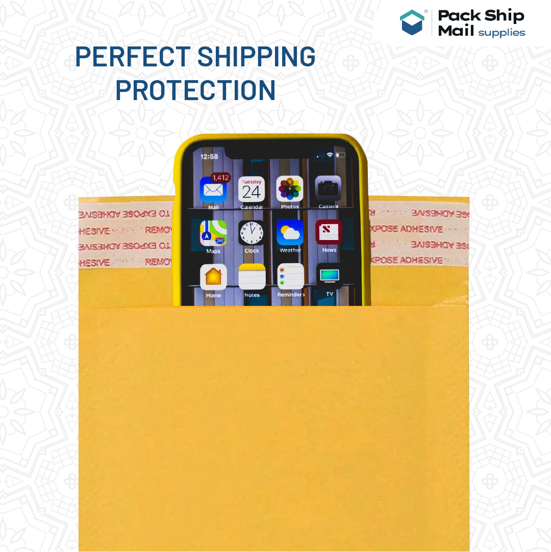 4 x 8 - #000 Self-Seal Kraft Bubble Mailers 500 Per Case