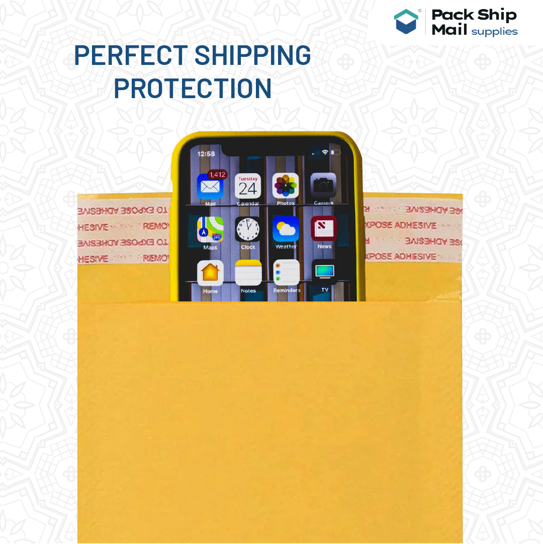 6.5 x 10 - #0 Self-Seal Kraft Bubble Mailers 250 Per Case