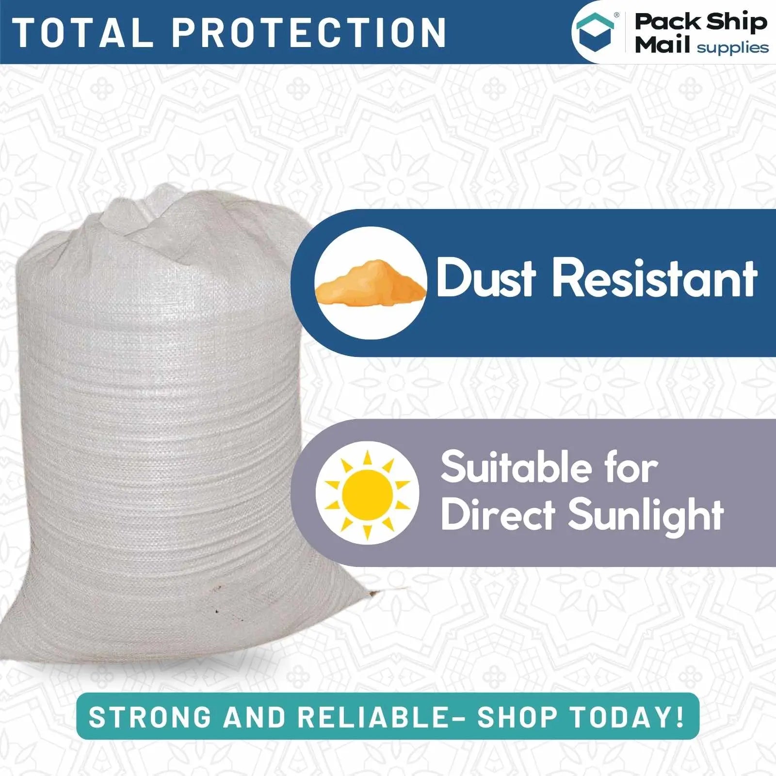 Bundle of 48 x 60 white courier bags, consisting of 200 bags.