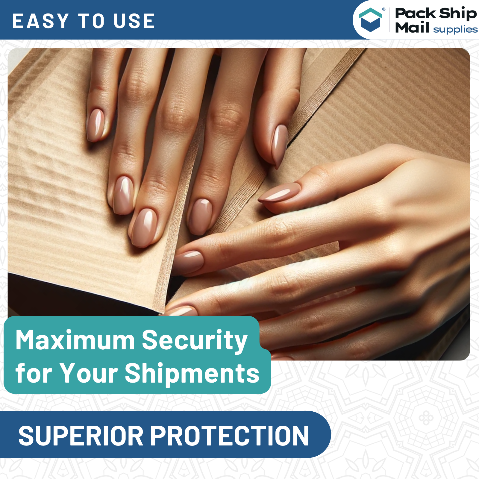 Image of 7.25 x 12 inch #1 Self-Seal Kraft Bubble Mailers in a case of 400 units.