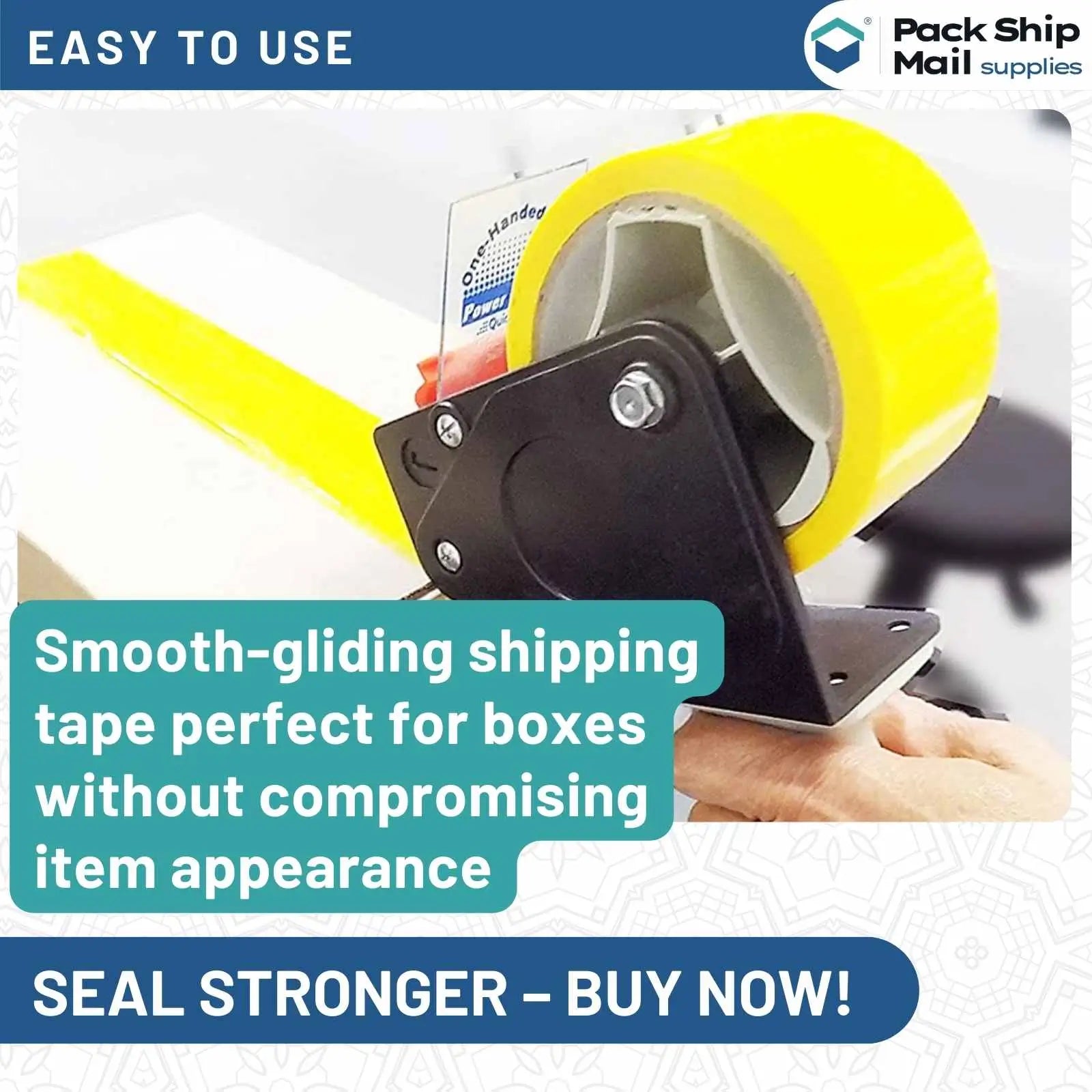 Image showing a case of 24 rolls of 3-inch by 110-yard 2 MIL yellow carton sealing packing tape.