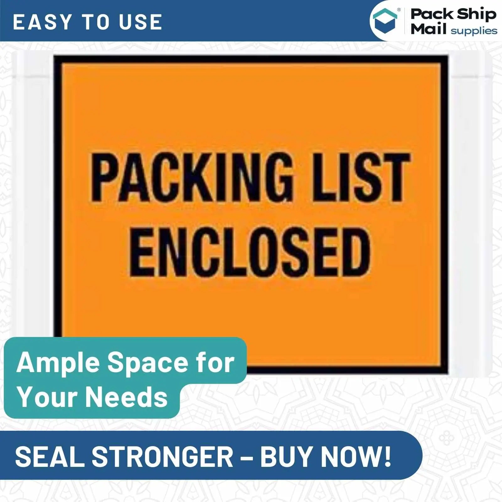Product image: 4.5 x 5.5 Packing List Envelope (Full Face), 100 per case - Ideal for shipping and organization.