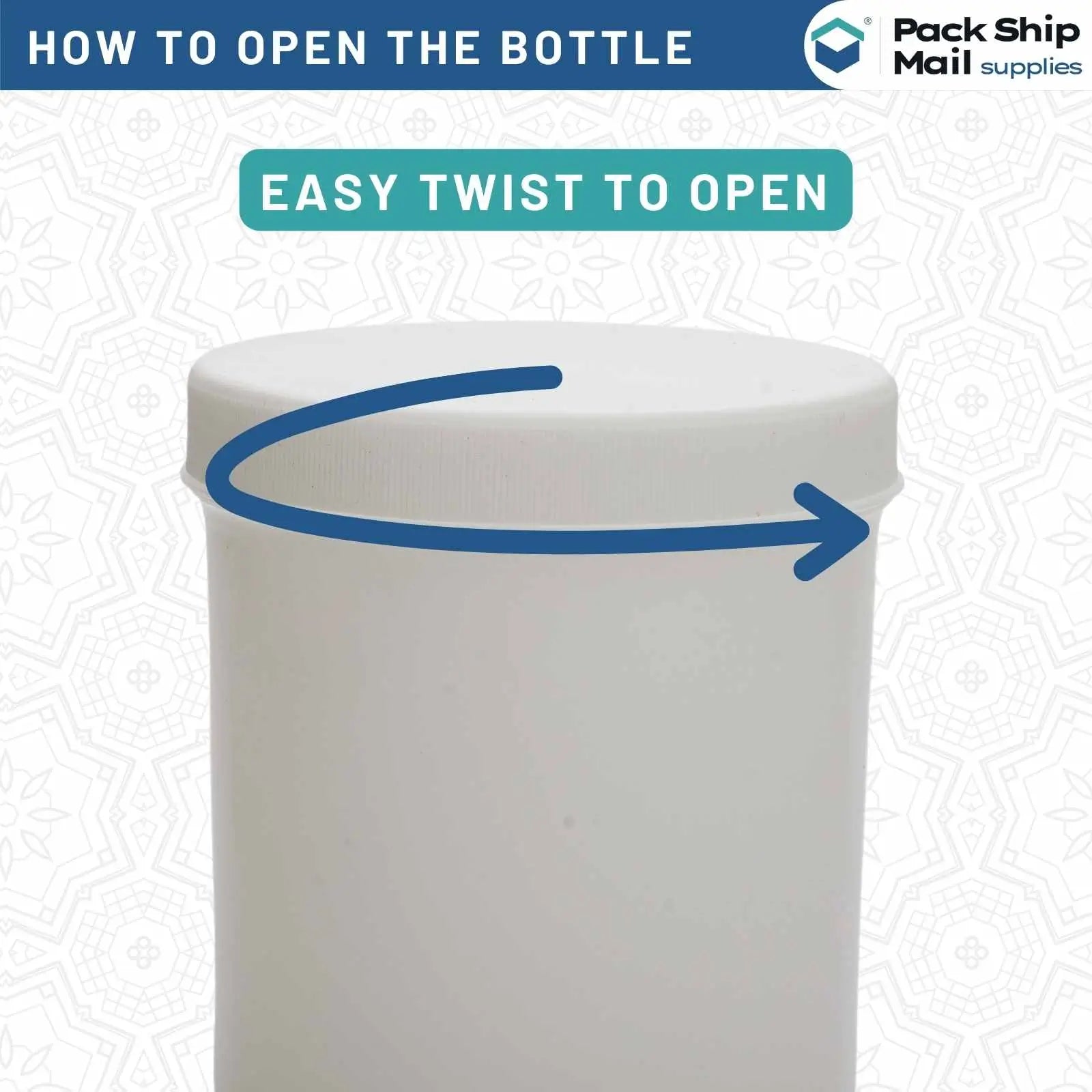 48 white ointment jars, 8 ounces each, packaged in a case.