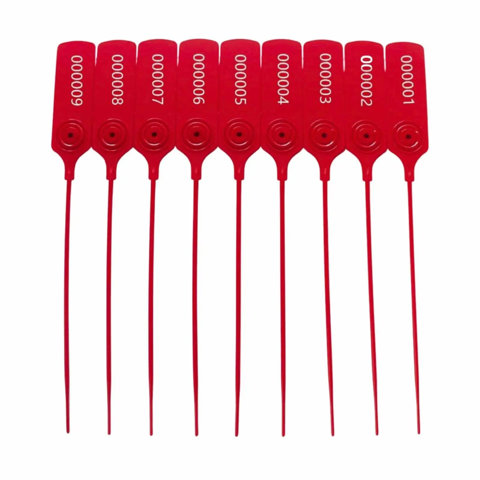 Image of 400 MM Plastic Seals with Metal Groove, conveniently packed in cases of 100.