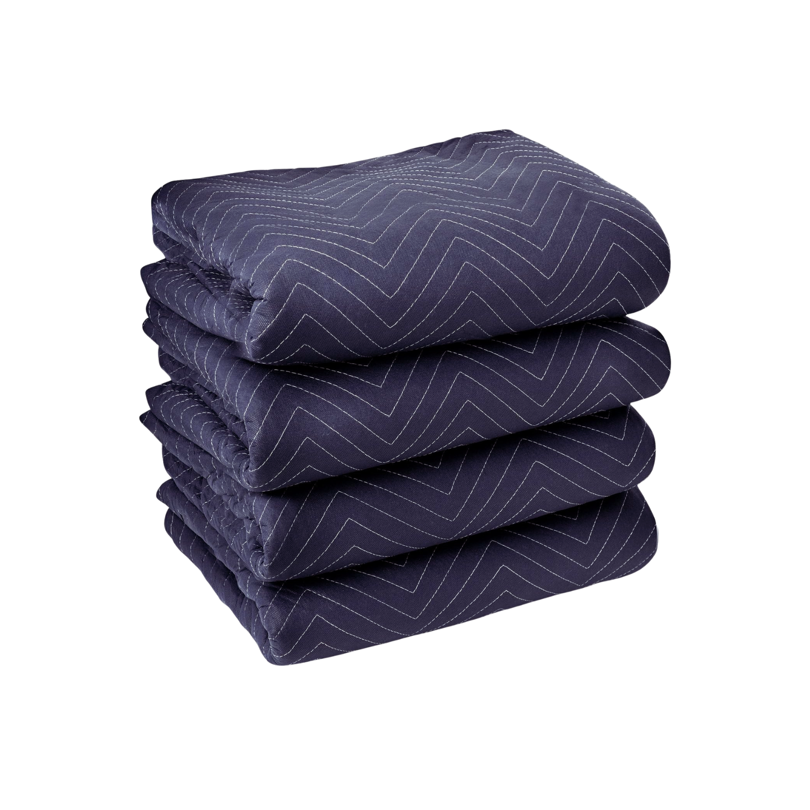 72" x 80" Dark Blue/Black Moving Blankets, 65-pound, 4 pcs Per Bundle. Essential for secure and protective moving and storage.