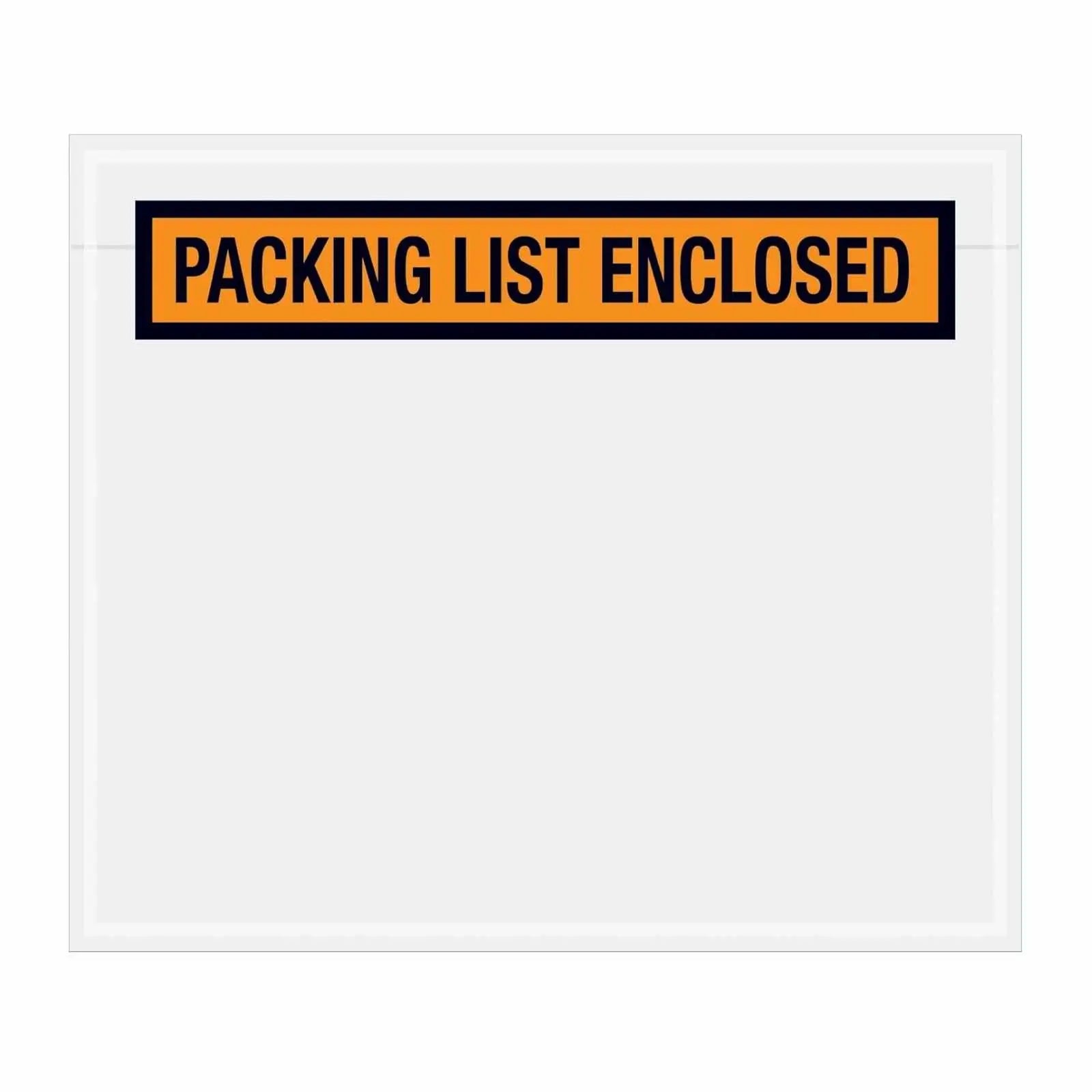 1000 per case of 5.5 x 10 Packing List Envelope with a panel face.