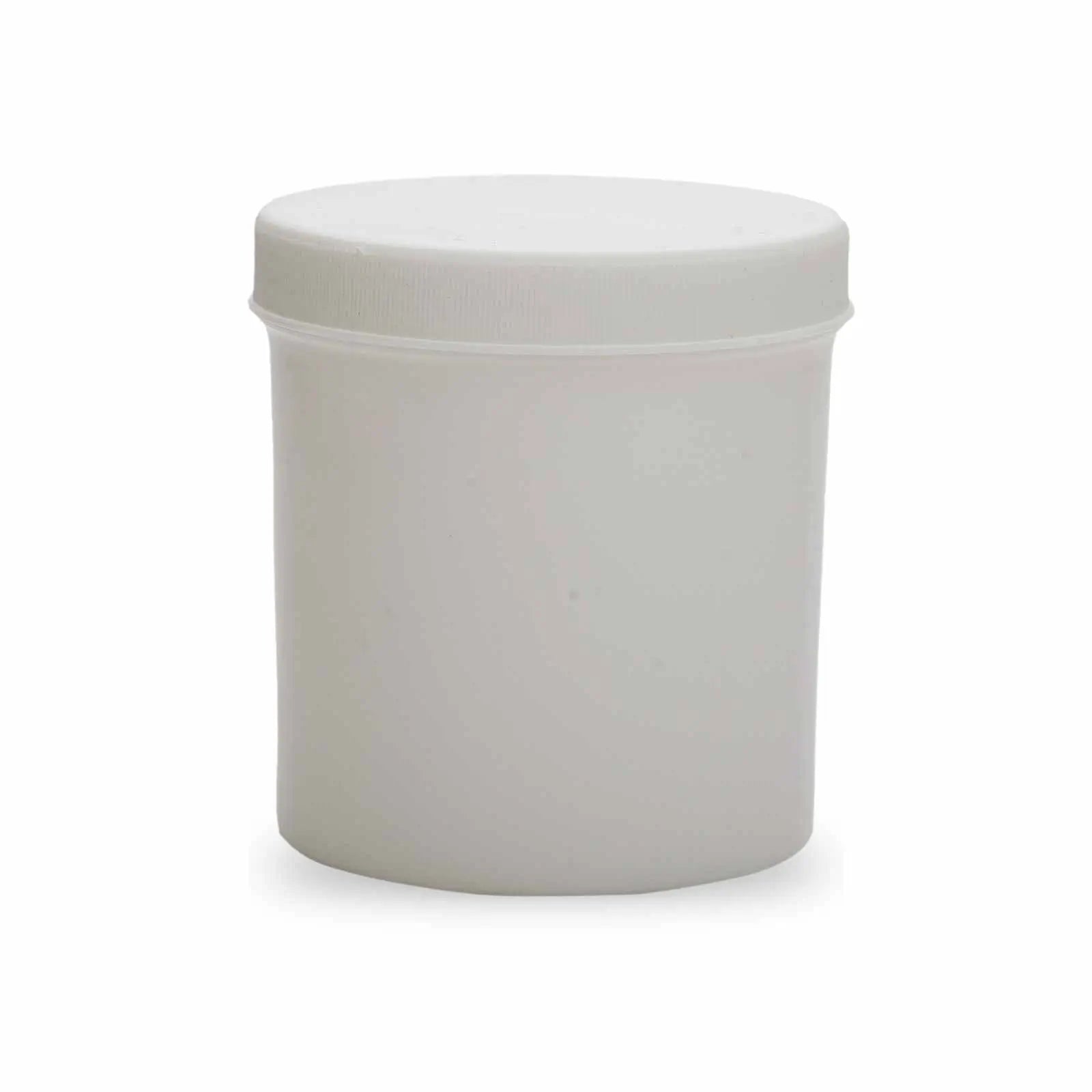 Pack of 12 white 8 oz ointment jars, ideal for securely storing creams and balms.