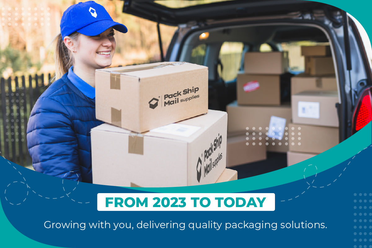 Pack Ship Mail Supplies, founded in 2023, offers curated, affordable packaging solutions with a focus on quality and customer service.