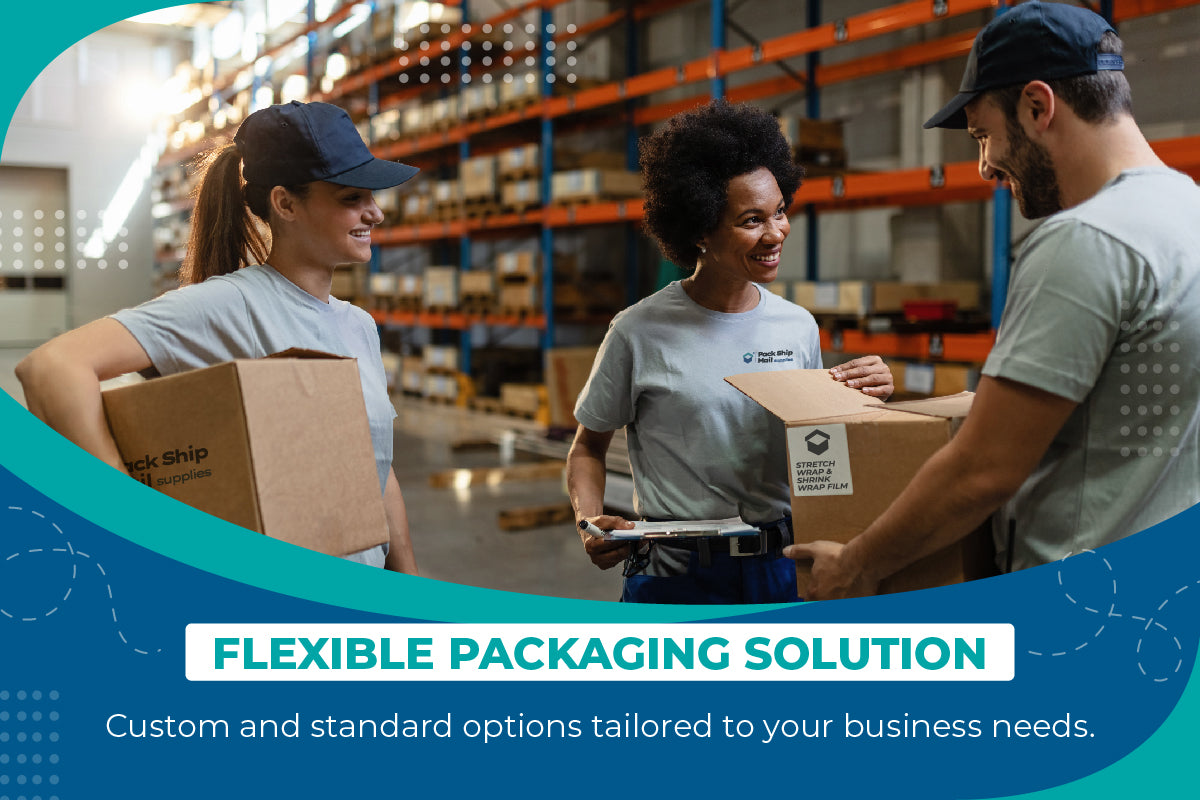 Pack Ship Mail Supplies specializes in flexible packaging like Polyethylene Bags, Tubing, and Film.