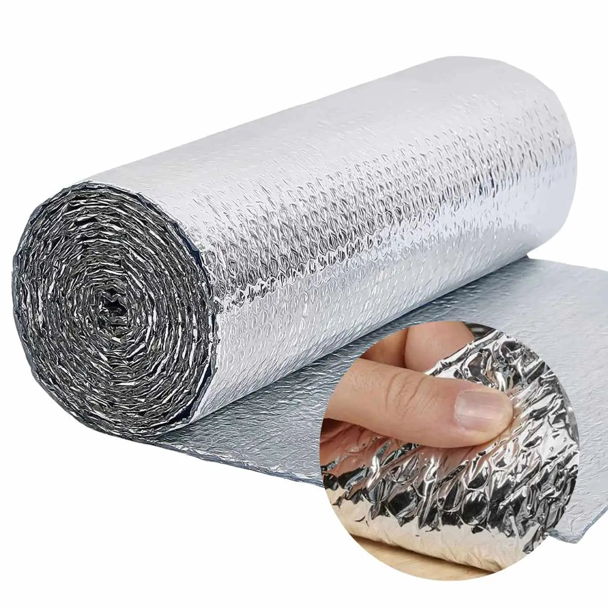 Insulated thermal bubble roll, 3/16" thickness, one roll measuring 48" x 300 feet.