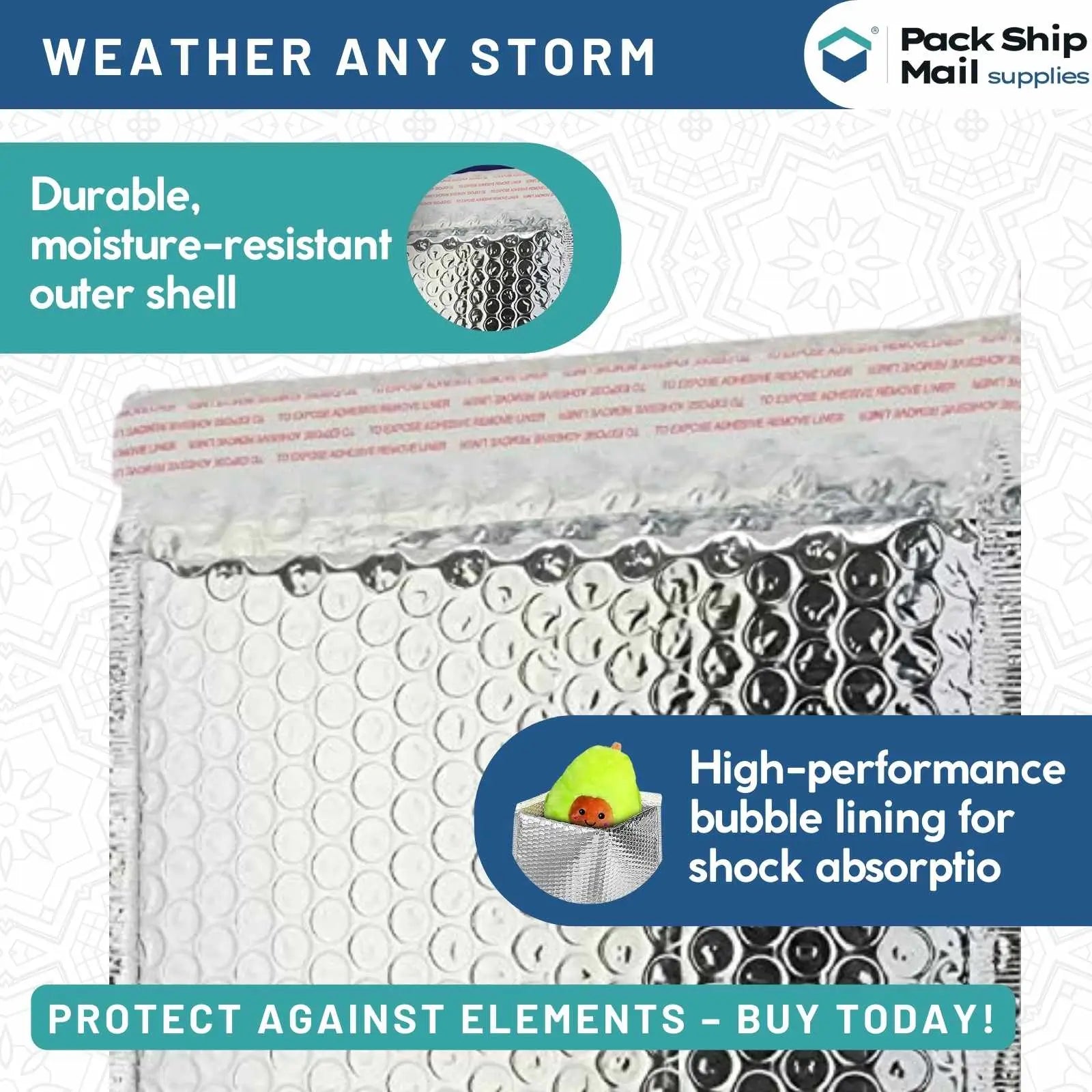 Image of 8 x 11 Thermal Shield Bubble Mailer - 300 Per Case