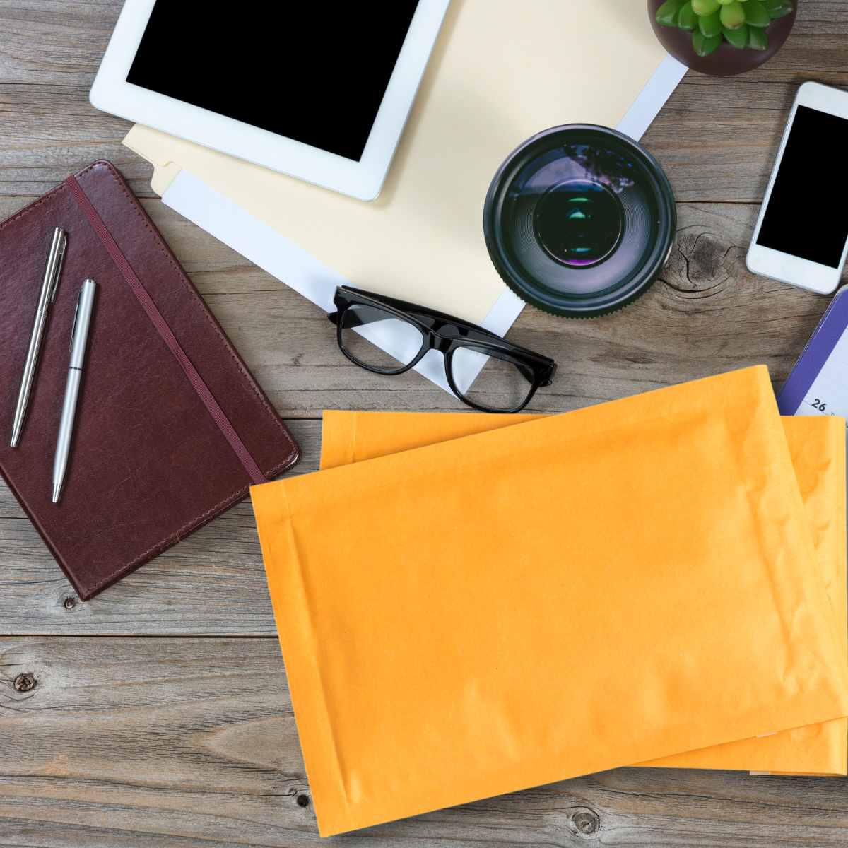 250 self-seal Kraft bubble mailers, size 6.5" x 10", in case. Ideal for secure shipping and protection.