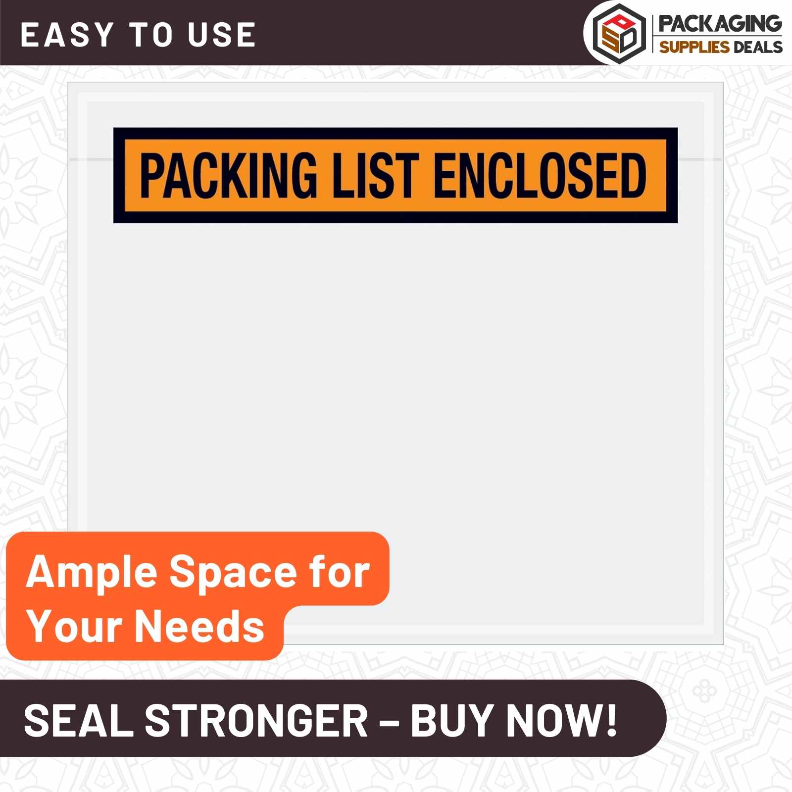 Product Image: 4.5 x 5.5 Packing List Envelope with Panel Face - 500 Per Case