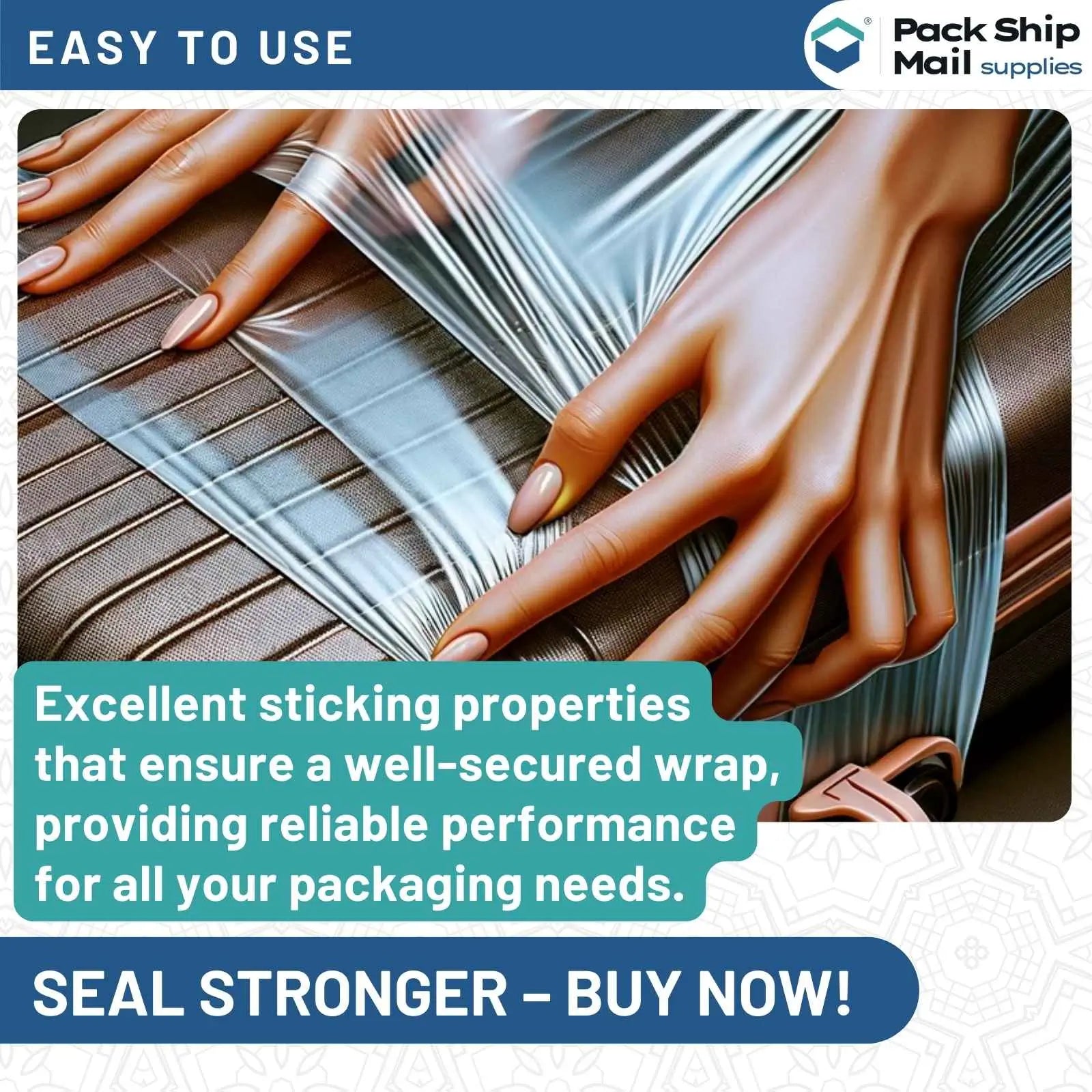 One roll of 20-inch by 5000-feet 80 gauge cast machine stretch clear film, individually packaged in a case.