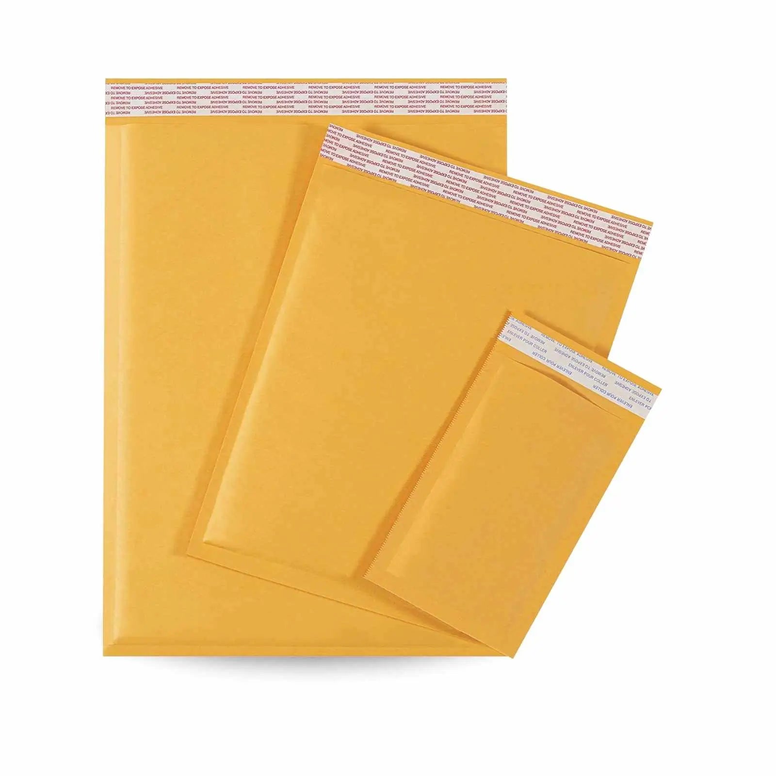 Image of 9.5 x 14.5-inch #4 Self-Seal Kraft Bubble Mailers, 25 Per Case - Packaging Supplies for Shipping and Mailing.