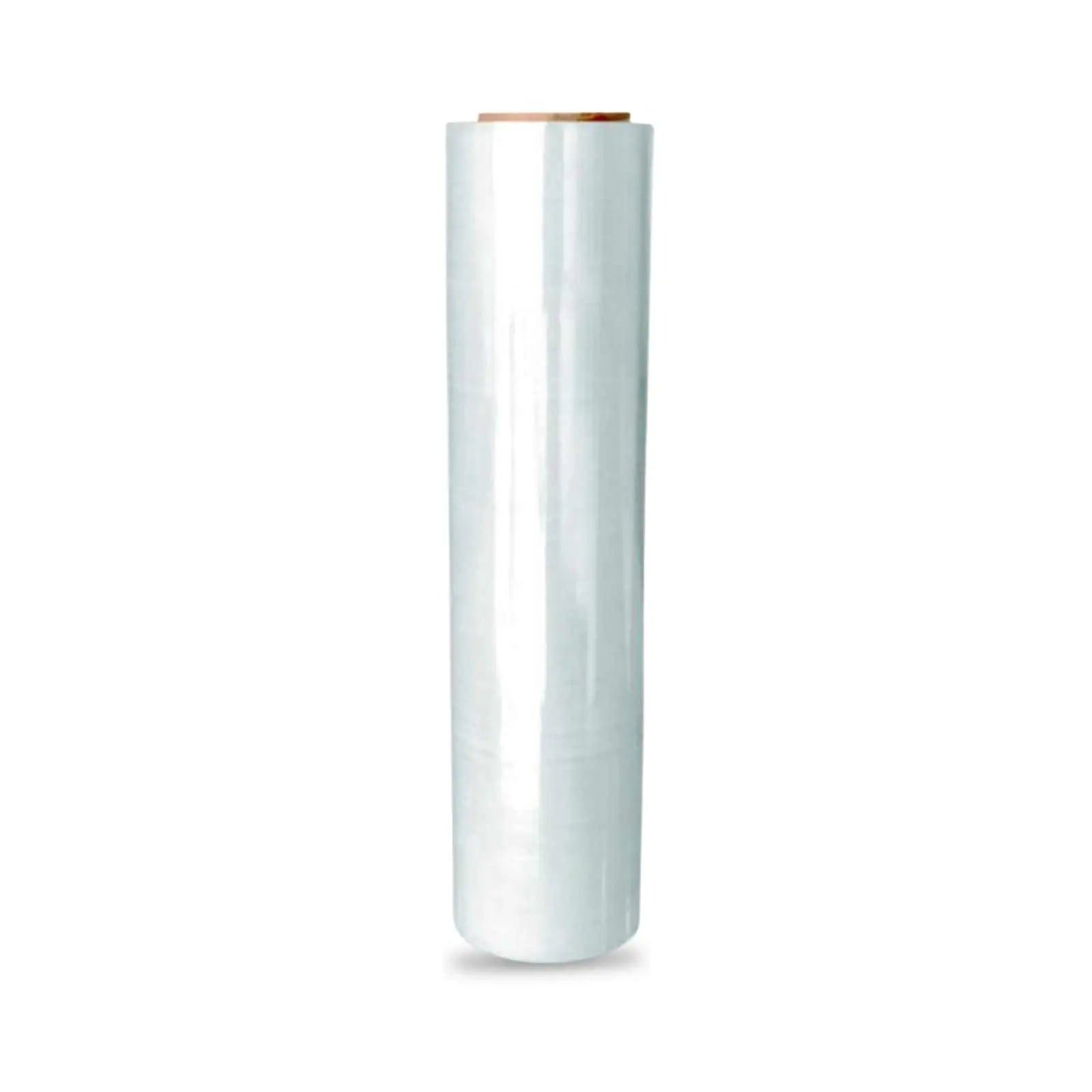 Four rolls of 18-inch by 1000-feet 85 gauge blown stretch clear film, neatly packaged in a case.